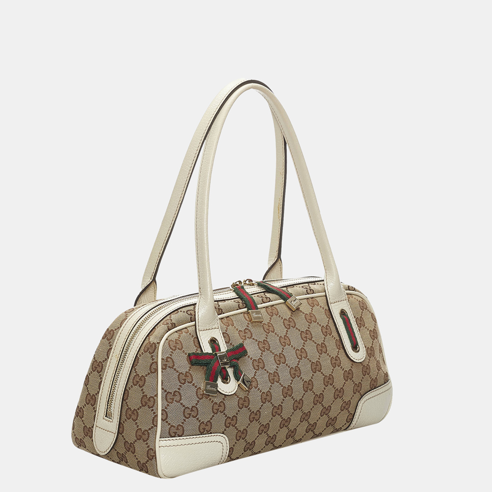 

Gucci Beige/Brown/White GG Canvas Princy Shoulder Bag