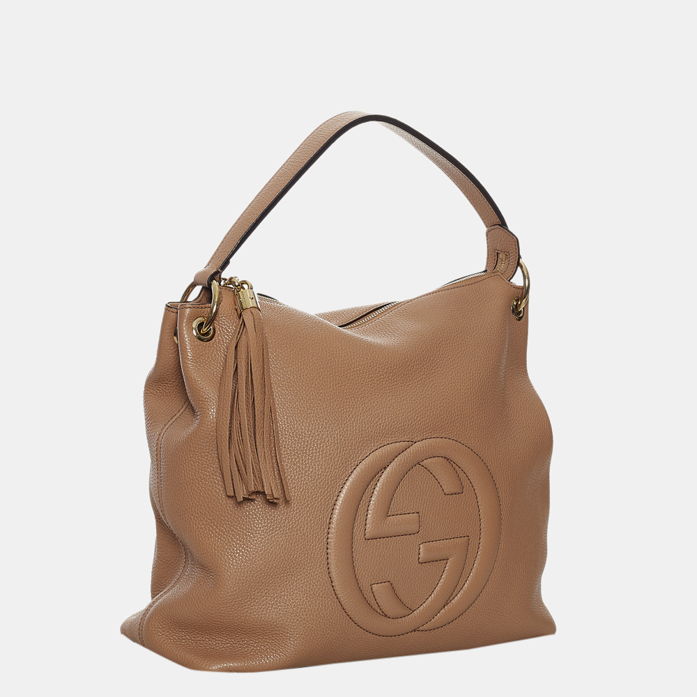 

Gucci Beige/Brown Soho Leather Tote Bag