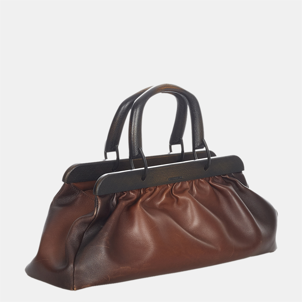 

Gucci Brown Leather Handbag