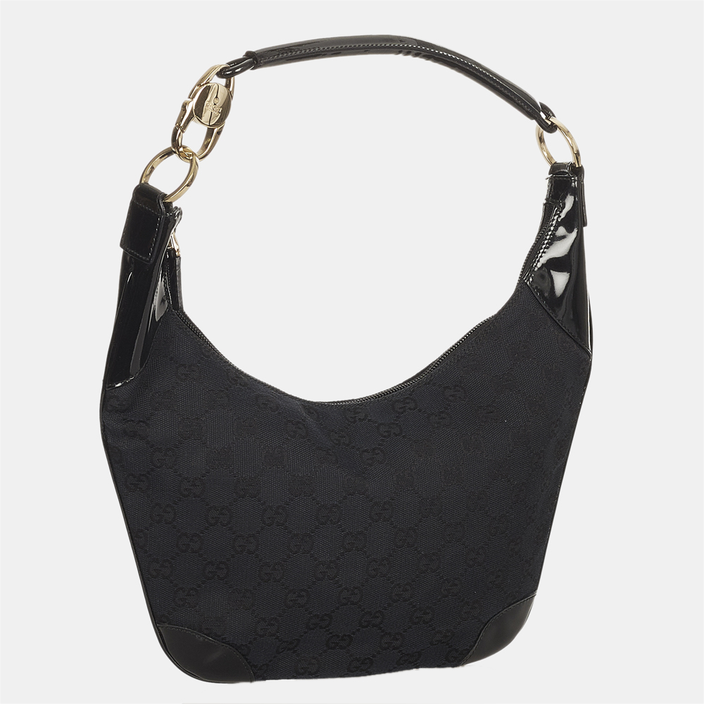

Gucci Black GG Canvas Shoulder Bag