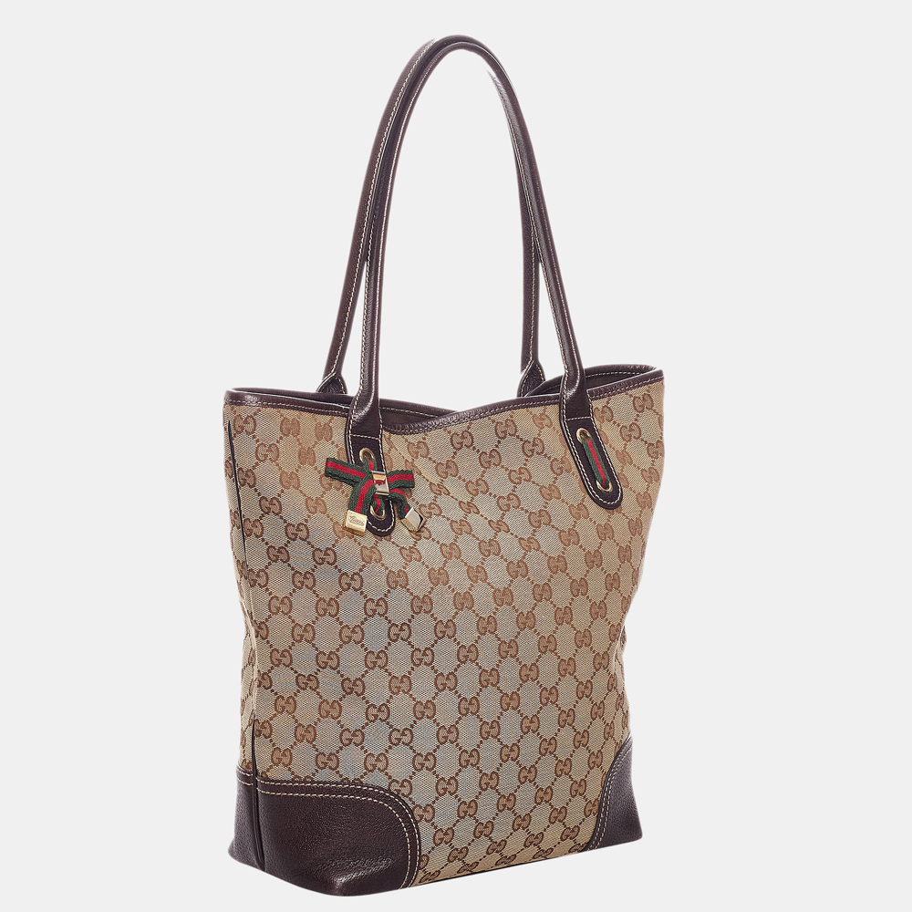 

Gucci Beige/Brown GG Canvas Princy Tote Bag