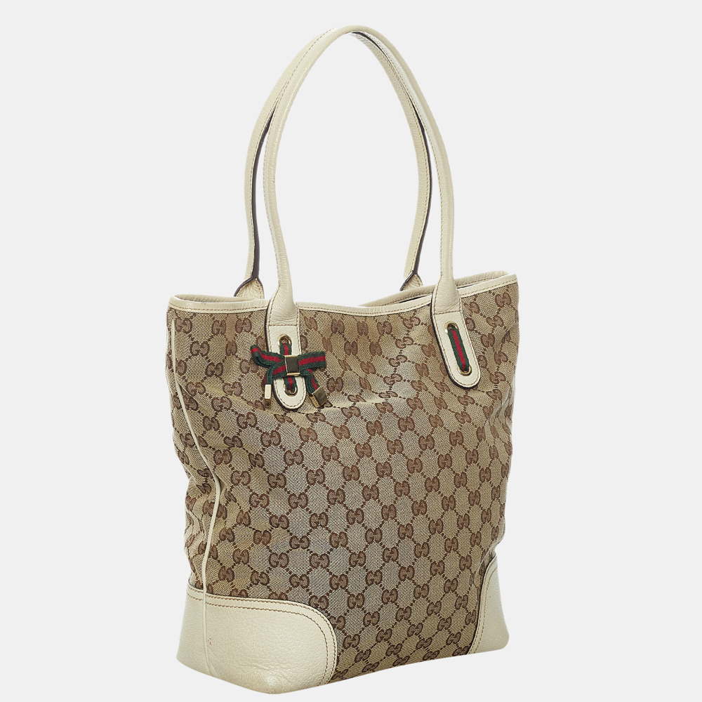 

Gucci Beige/Brown GG Canvas Princy Tote Bag