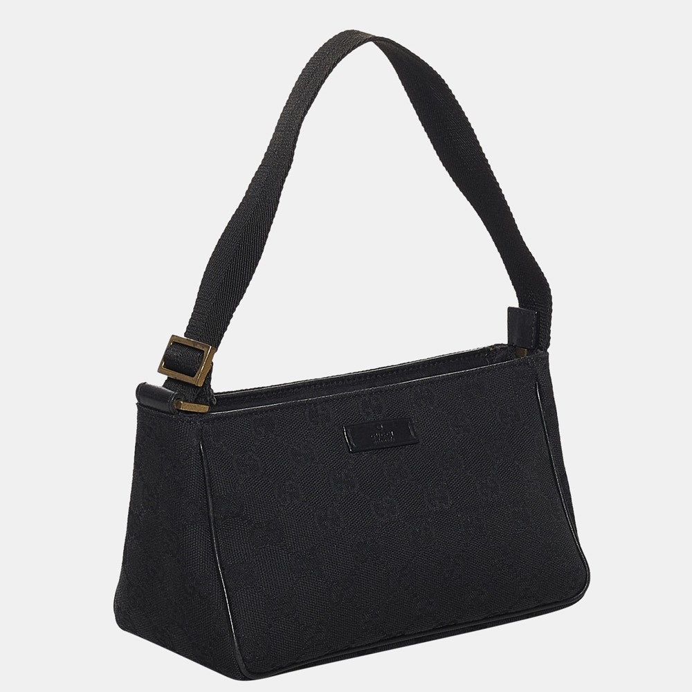 

Gucci Black GG Canvas Baguette