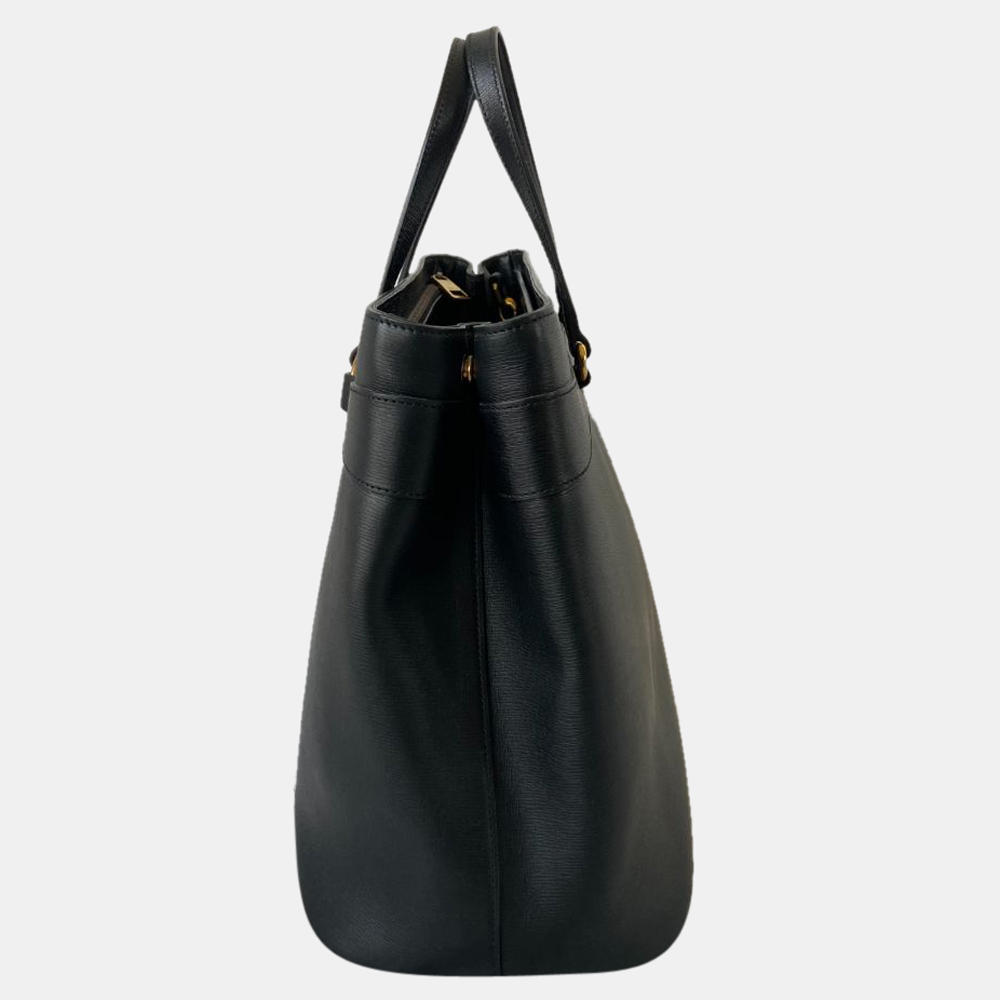 

Gucci Black Leather Large Horsebit Tote Bag