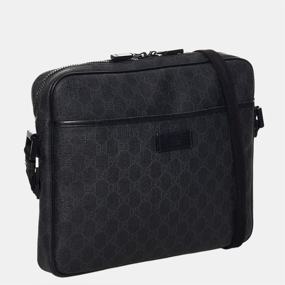 

Gucci Black GG Supreme Crossbody Bag