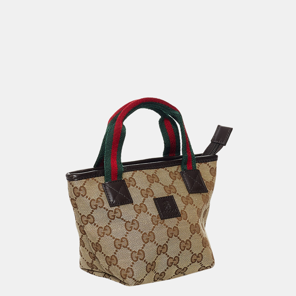 

Gucci Brown/Beige GG Canvas Web Handbag