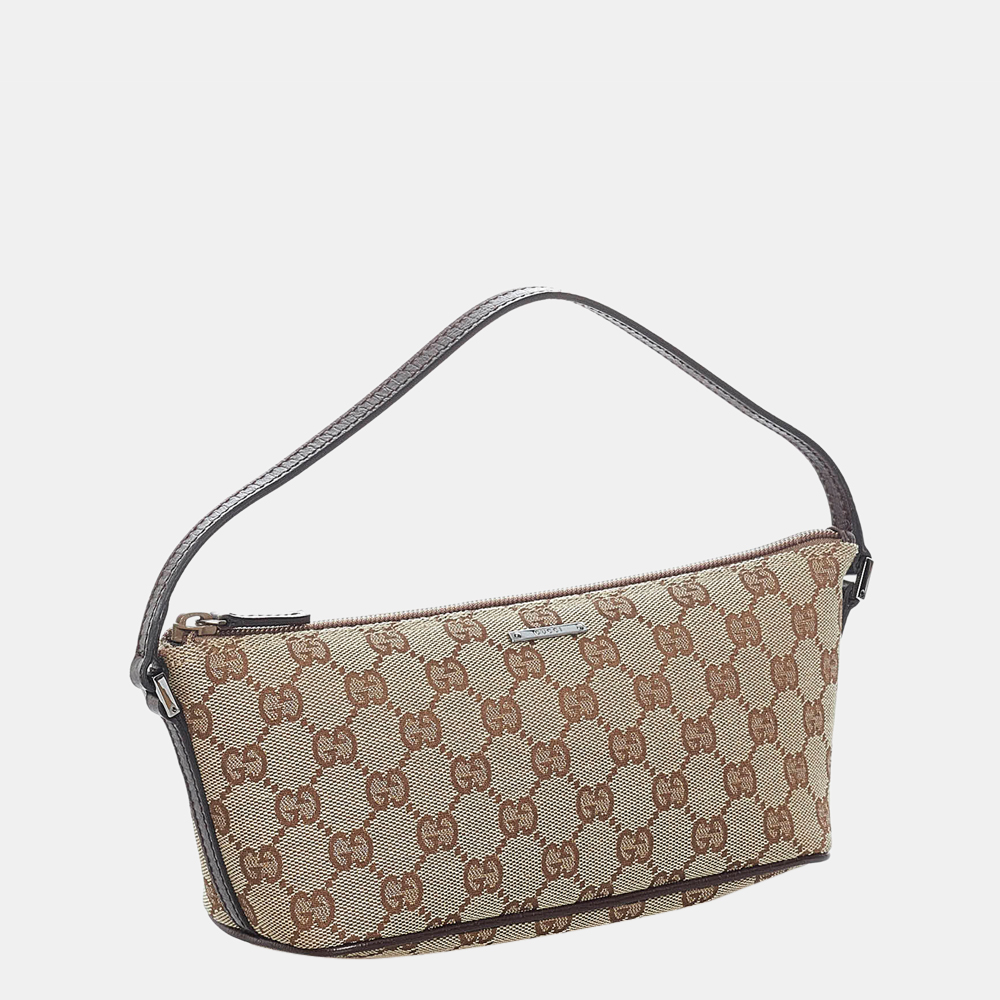 

Gucci Beige/Brown GG Canvas Boat Baguette