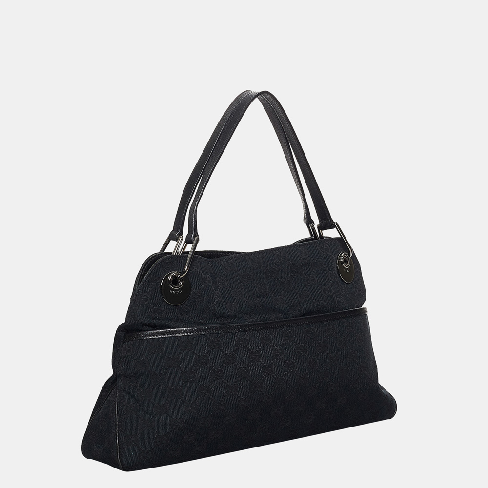 

Gucci Black GG Canvas Eclipse Shoulder Bag