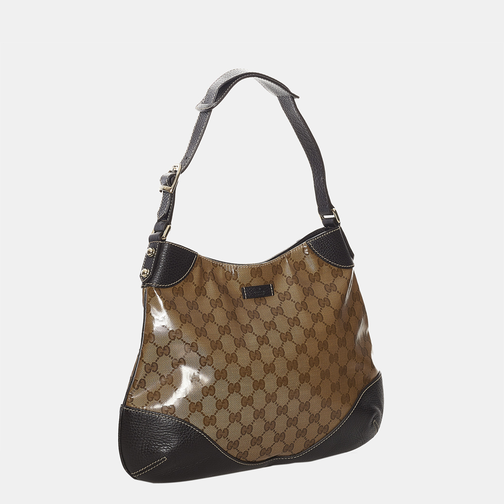 

Gucci Brown/Beige GG Crystal Shoulder Bag
