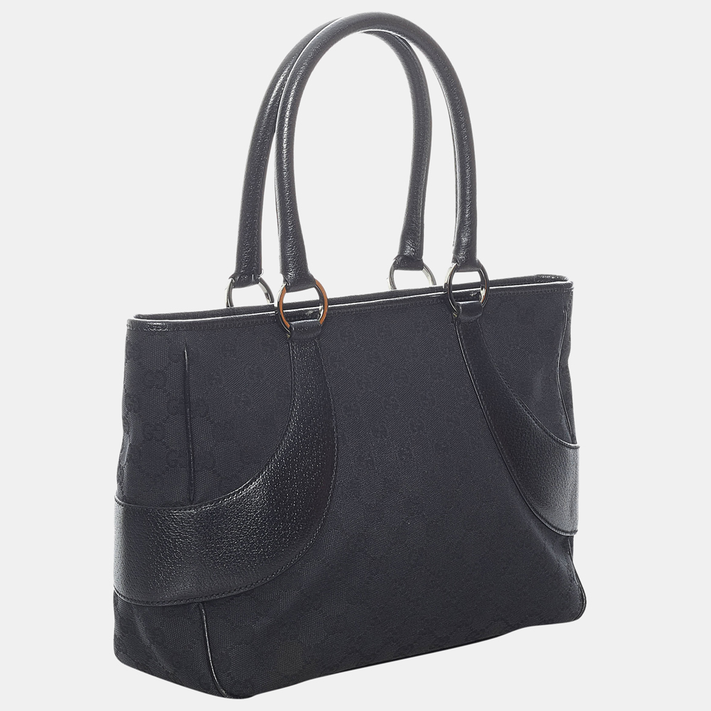 

Gucci Black GG Canvas Tote Bag