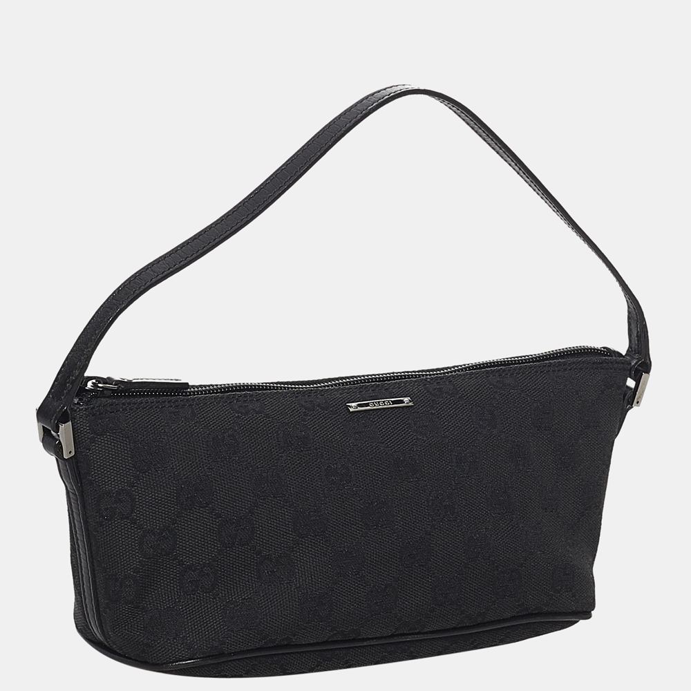 

Gucci Black GG Canvas Boat Baguette