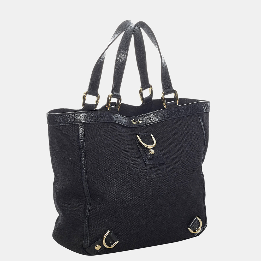 

Gucci Black GG Canvas Abbey D-Ring Tote Bag