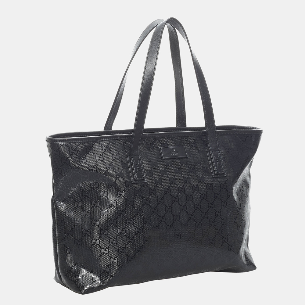 

Gucci Black GG Imprime Tote Bag