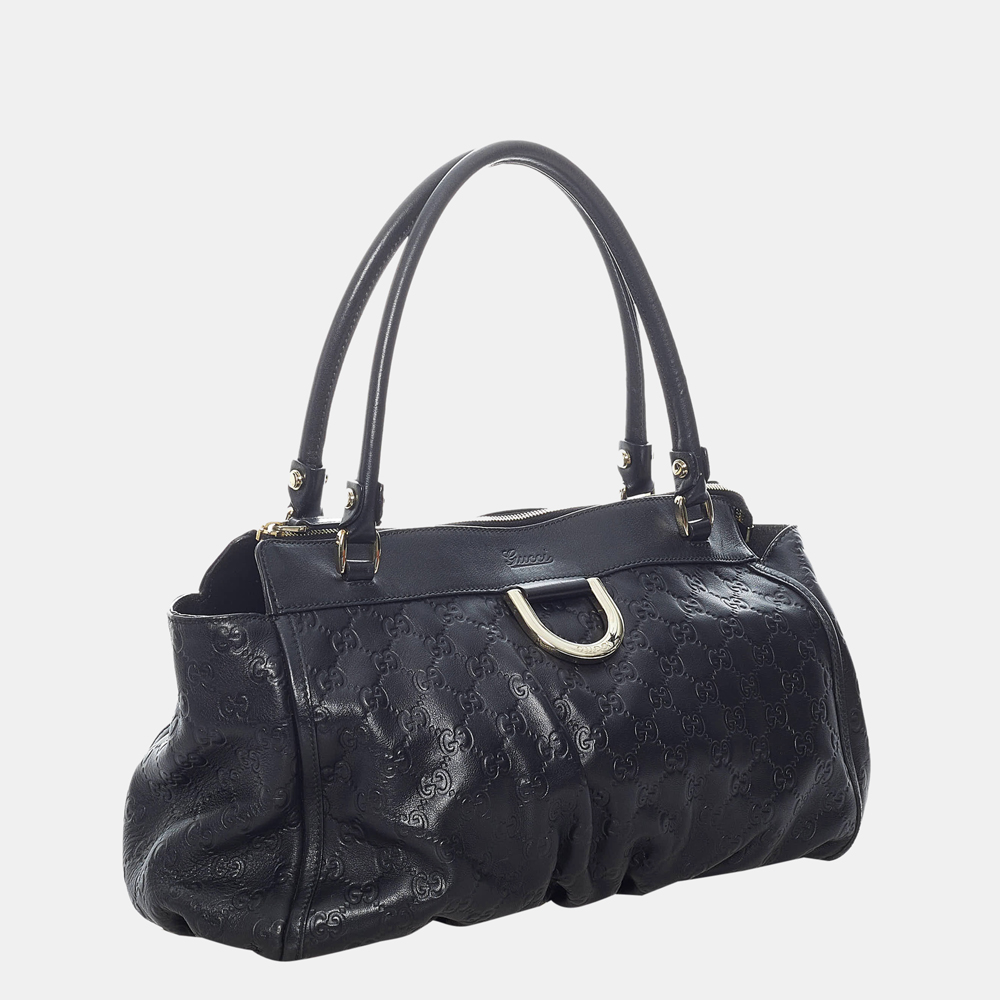 

Gucci Black Guccissima Abbey D-Ring Shoulder Bag