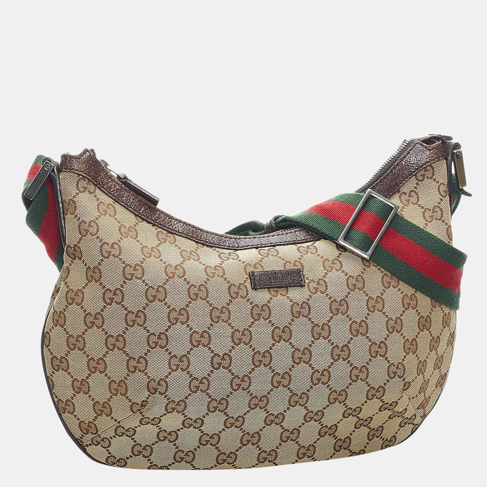 

Gucci Beige/Brown GG Canvas Crossbody Bag