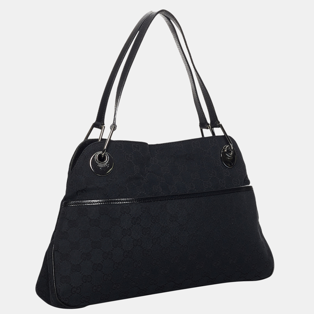 

Gucci Black GG Canvas Eclipse Shoulder Bag