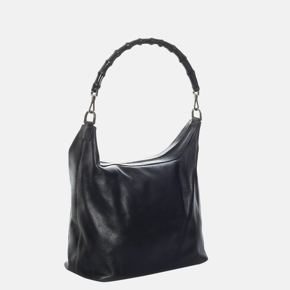 

Gucci Black Bamboo Leather Shoulder Bag