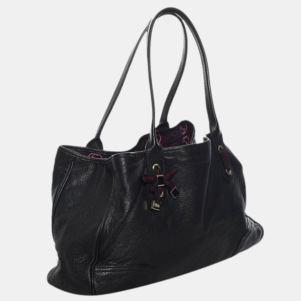 

Gucci Black Leather Medium Princy Tote Bag