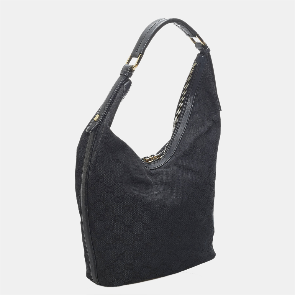 

Gucci Black GG Canvas Shoulder Bag