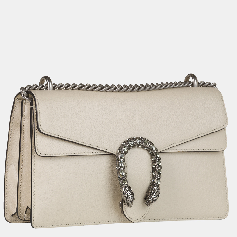 

Gucci White Dionysus Leather Shoulder Bag