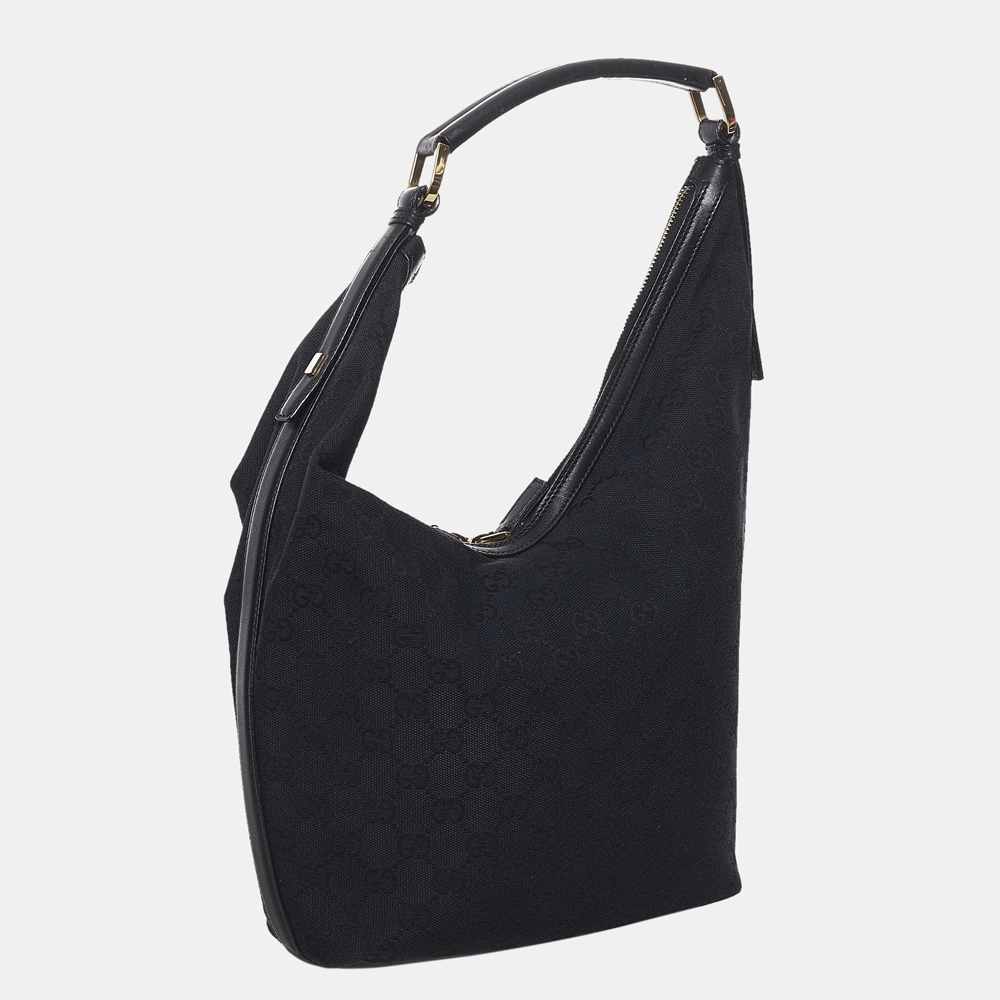 

Gucci Black GG Canvas Shoulder Bag
