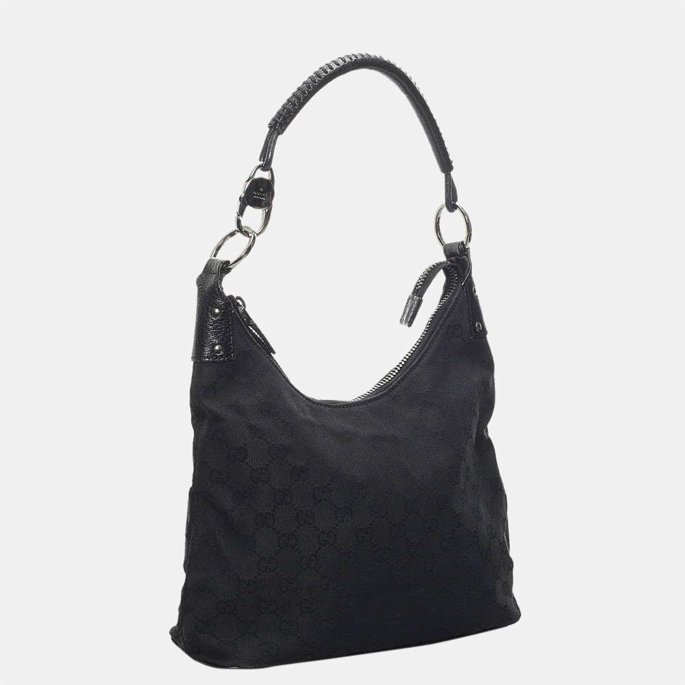 

Gucci Black GG Canvas Shoulder Bag