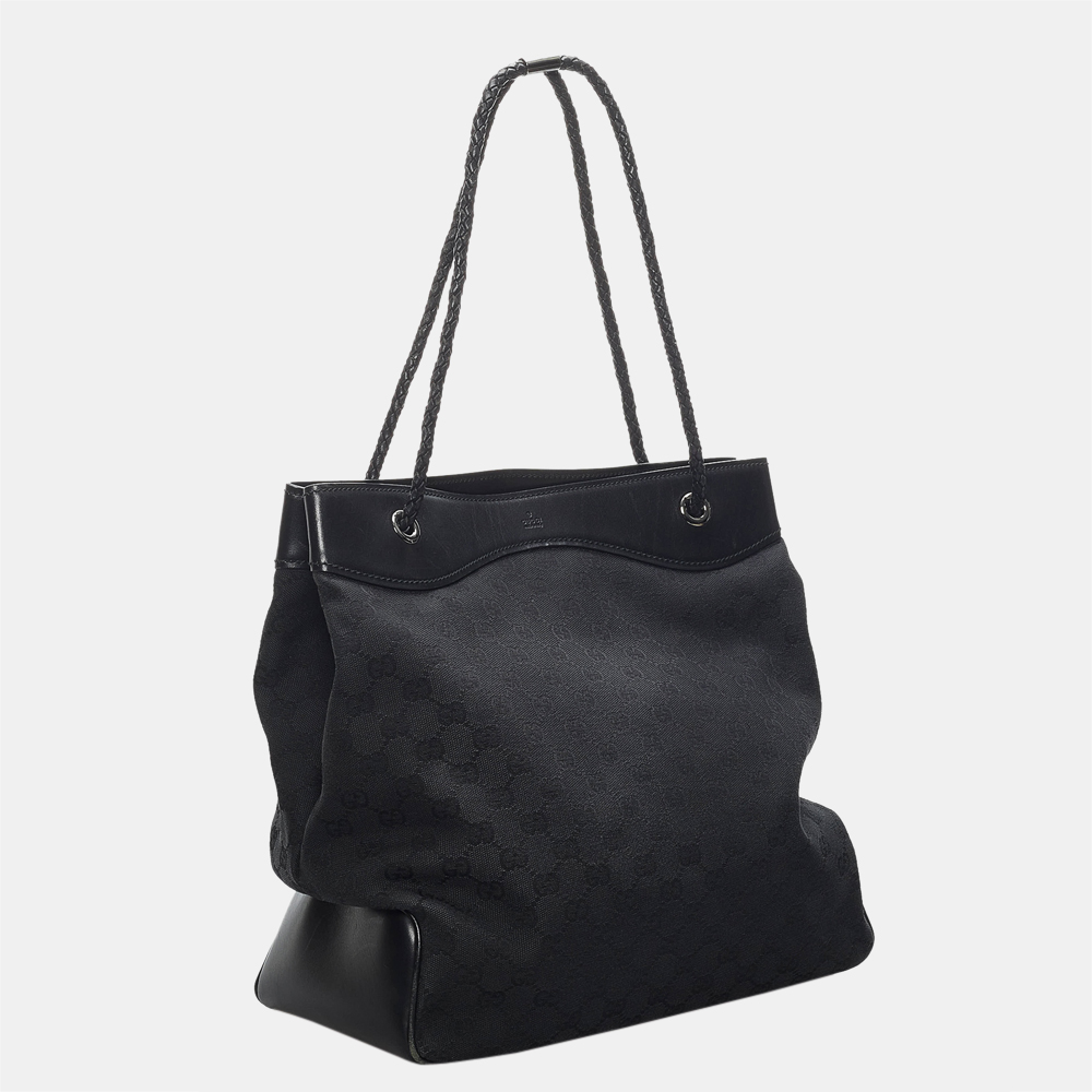 

Gucci Black GG Canvas Gifford Tote Bag
