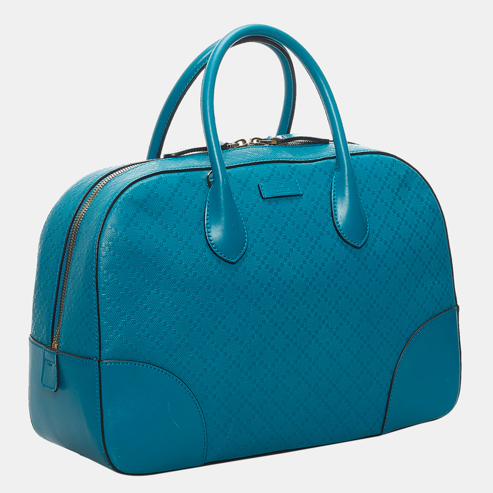 

Gucci Blue Diamante Bright Leather Satchel