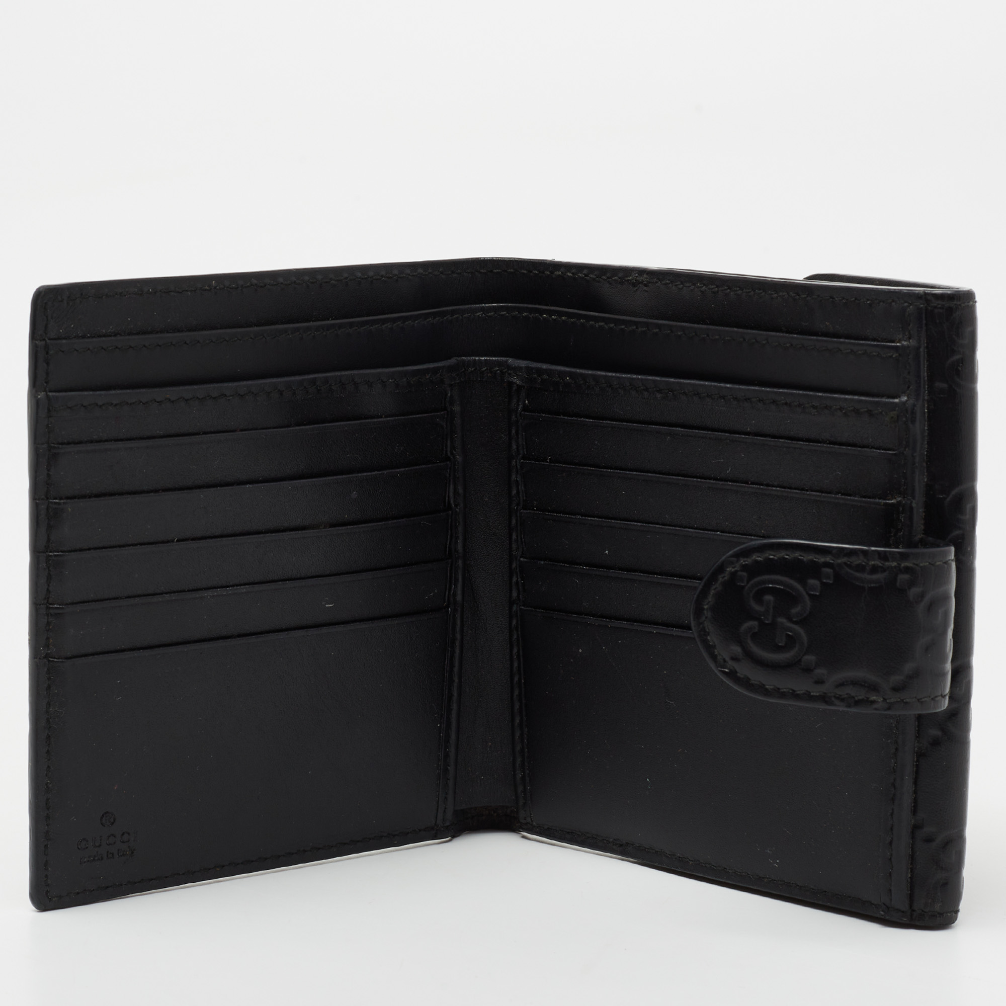 

Gucci Black Guccissima Leather GG Icon Wallet