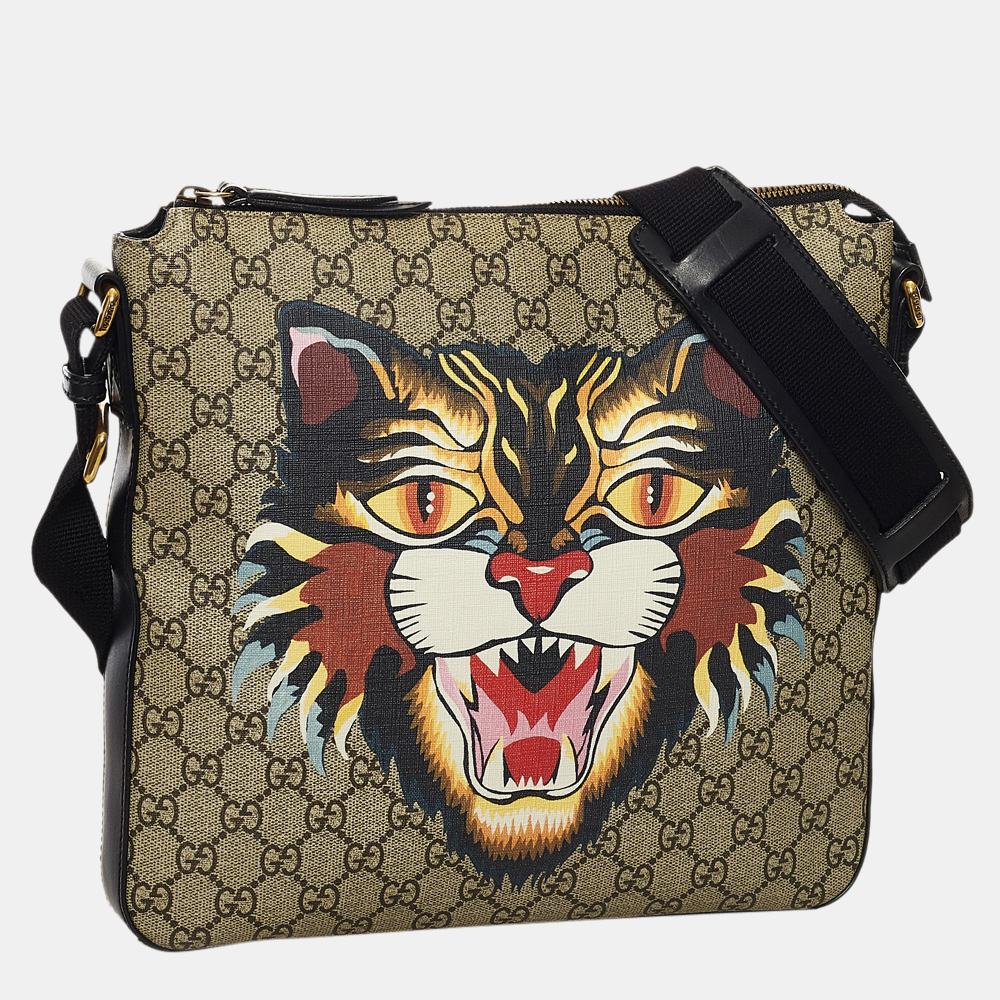 

Gucci Beige/Brown/Multi Color GG Supreme Angry Cat Crossbody Bag