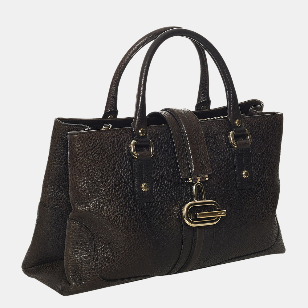 

Gucci Brown Junco Leather Handbag