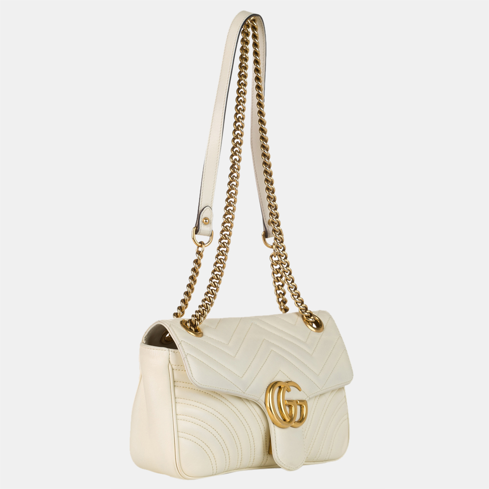 

Gucci White Gg Marmont Matelasse Crossbody