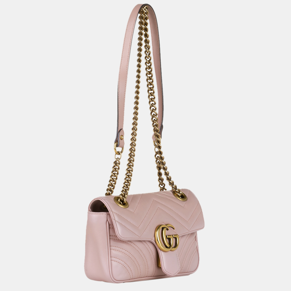 

Gucci Pink GG Marmont Matelasse Crossbody