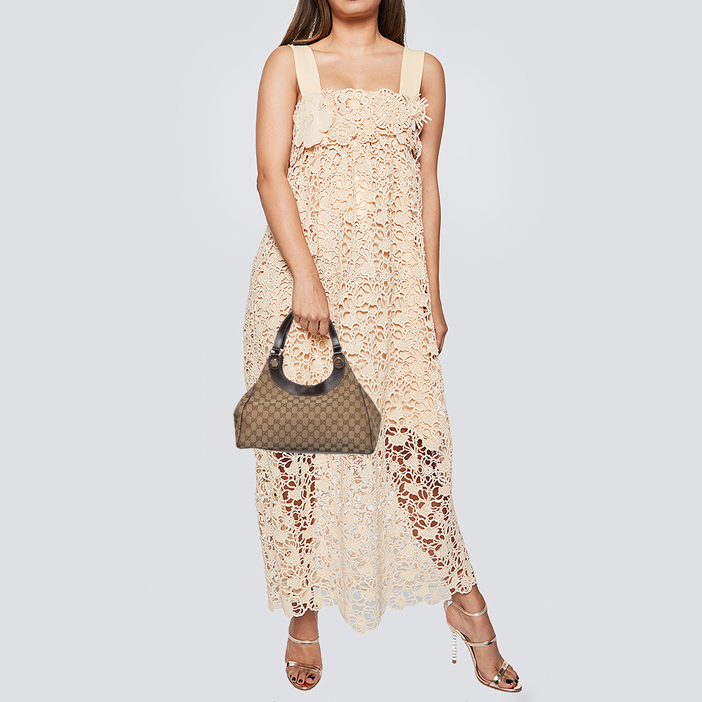 

Gucci Beige/Brown GG Canvas And Leather Medium Charmy Shoulder Bag