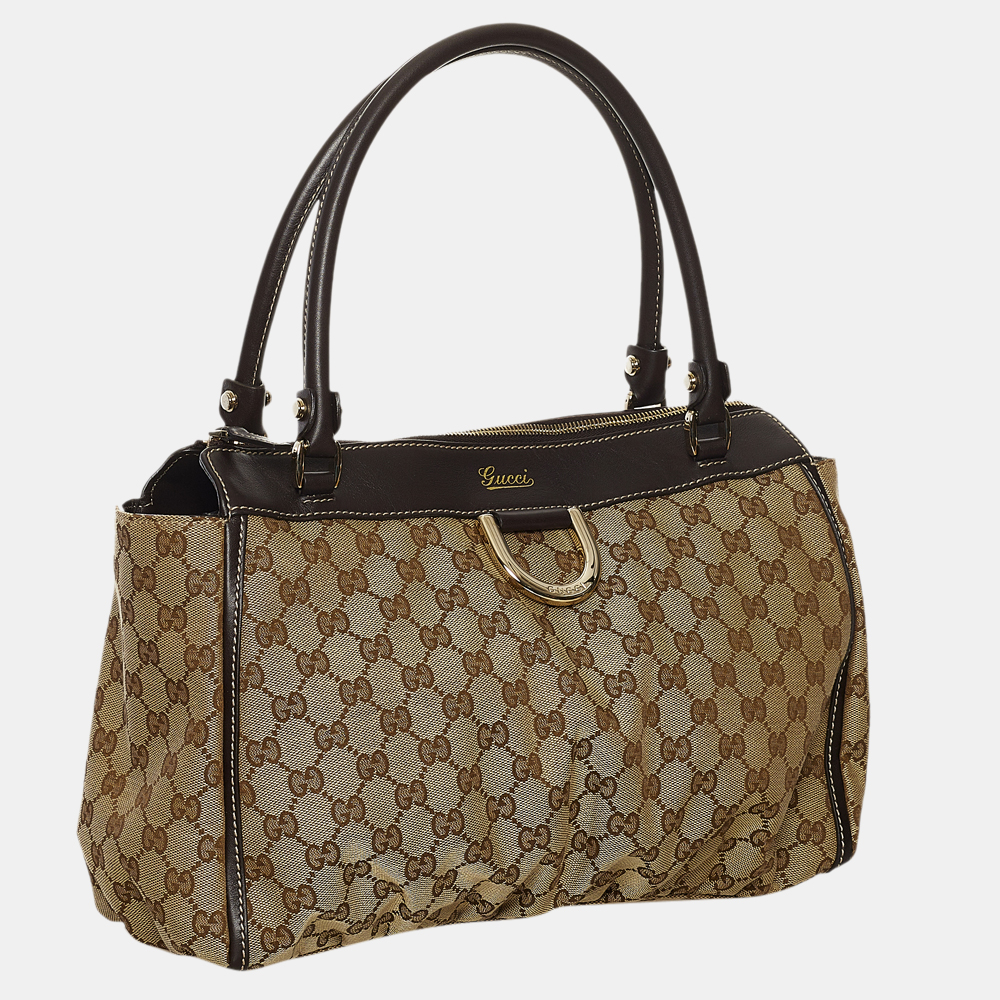 

Gucci Brown GG Canvas Abbey-D Ring Tote Bag