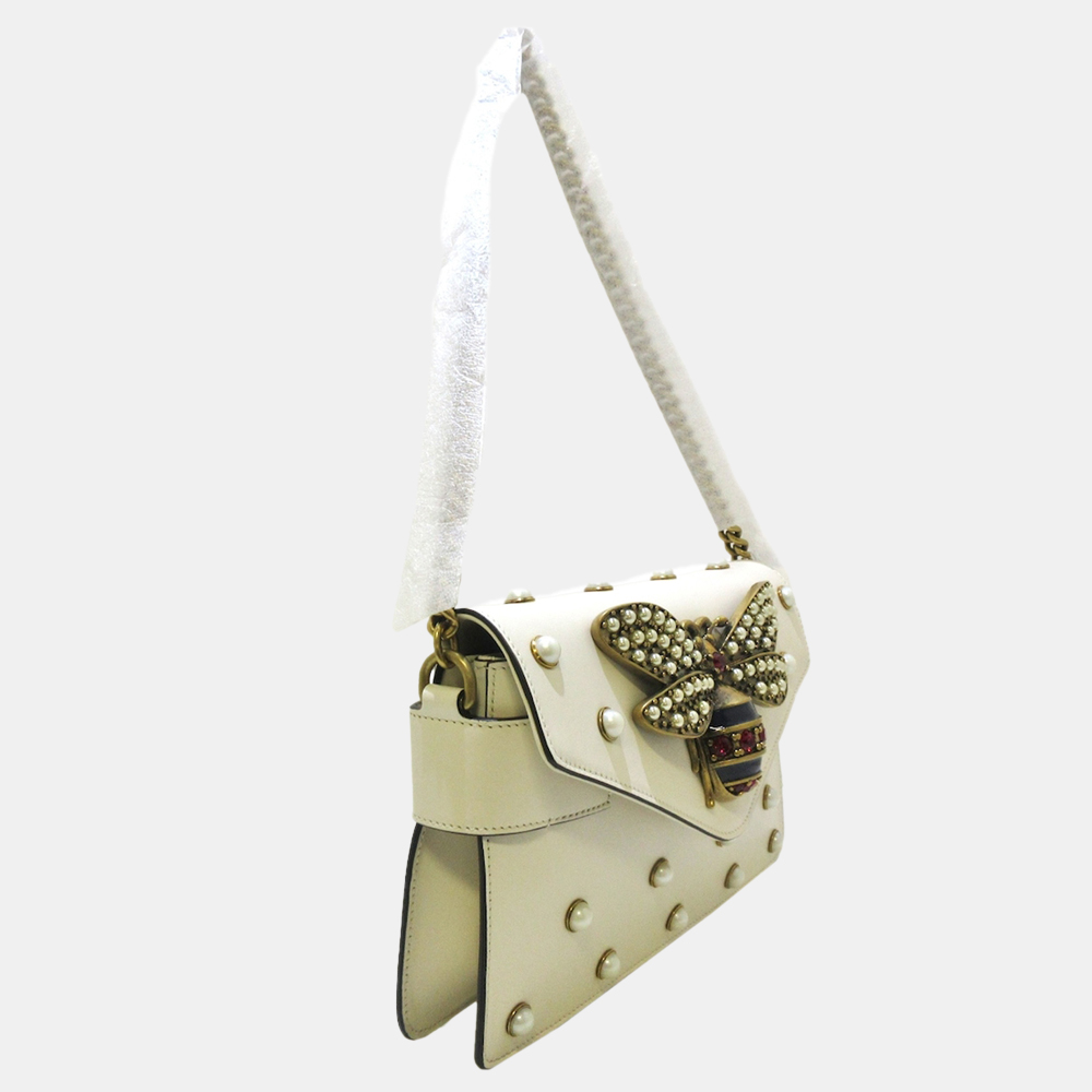 

Gucci White Broadway Leather bag