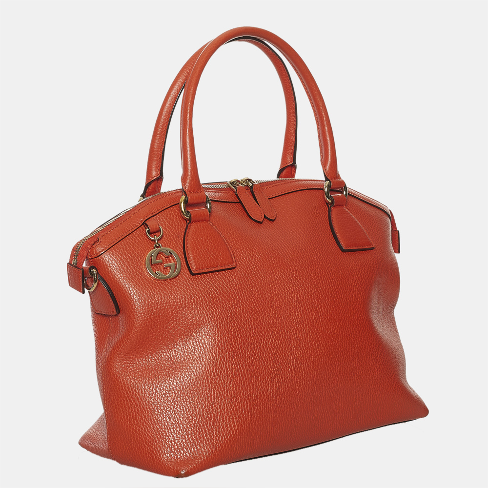 

Gucci Orange GG Charm Dome Satchel