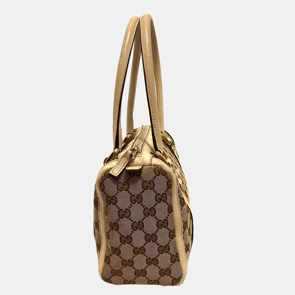 

Gucci Beige/Brown Abbey GG Canvas Boston Bag