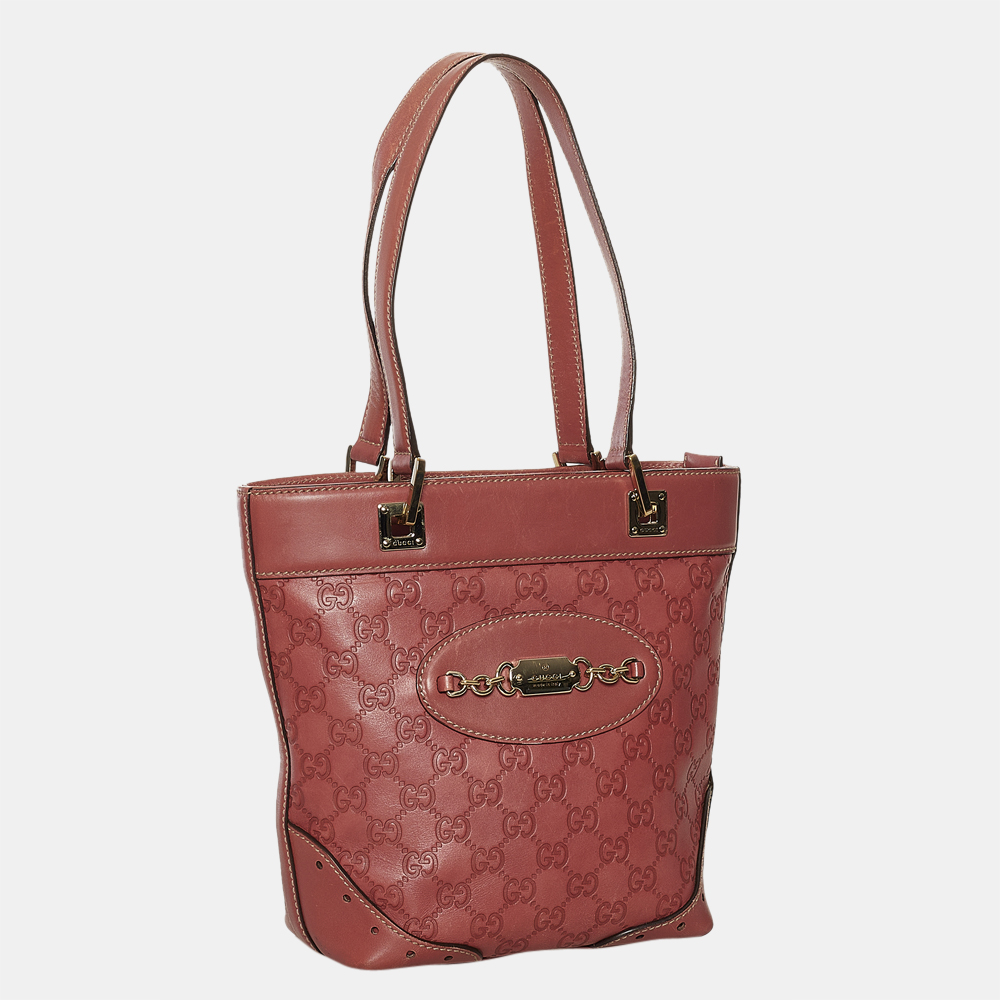 

Gucci Red Guccissima Punch Tote