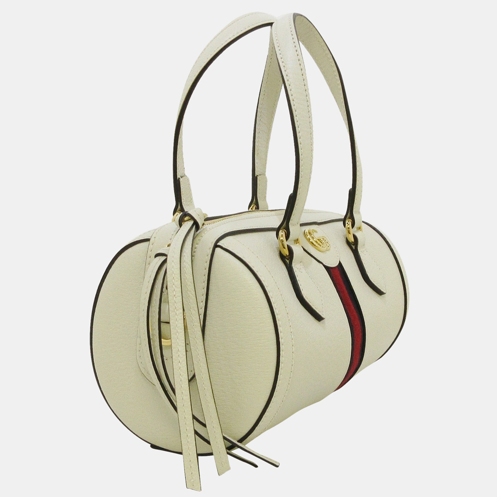 

Gucci White Ophidia Boston Bag