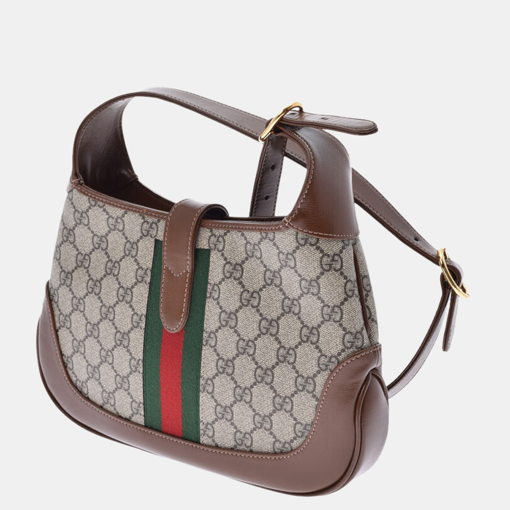 

Gucci Brown Canvas  Jackie Hobo Bag