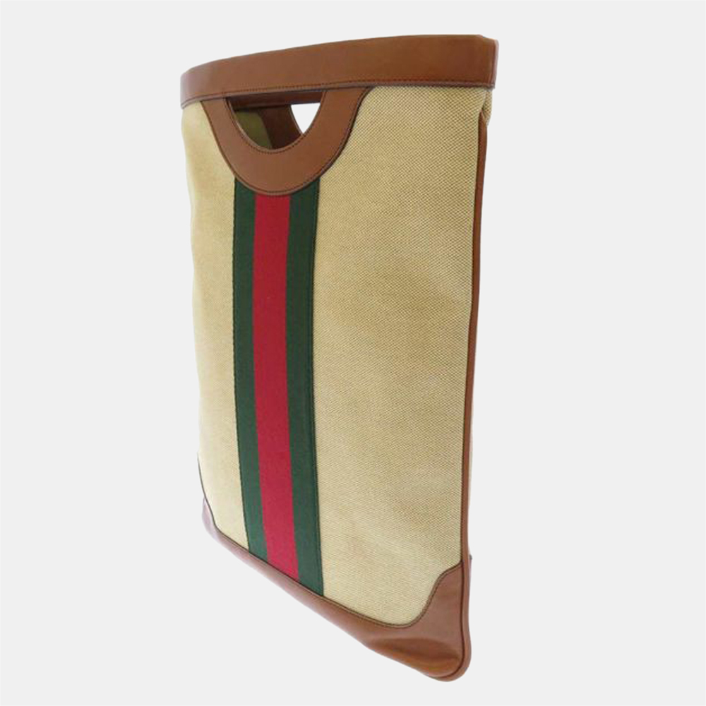 

Gucci Beige/Brown Web Tote