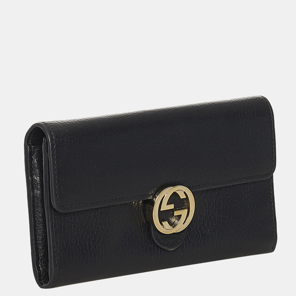 

Gucci Black Interlocking G Continental Wallet