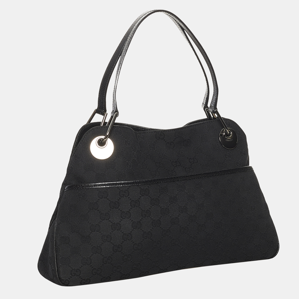 

Gucci Black GG Canvas Eclipse Shoulder Bag