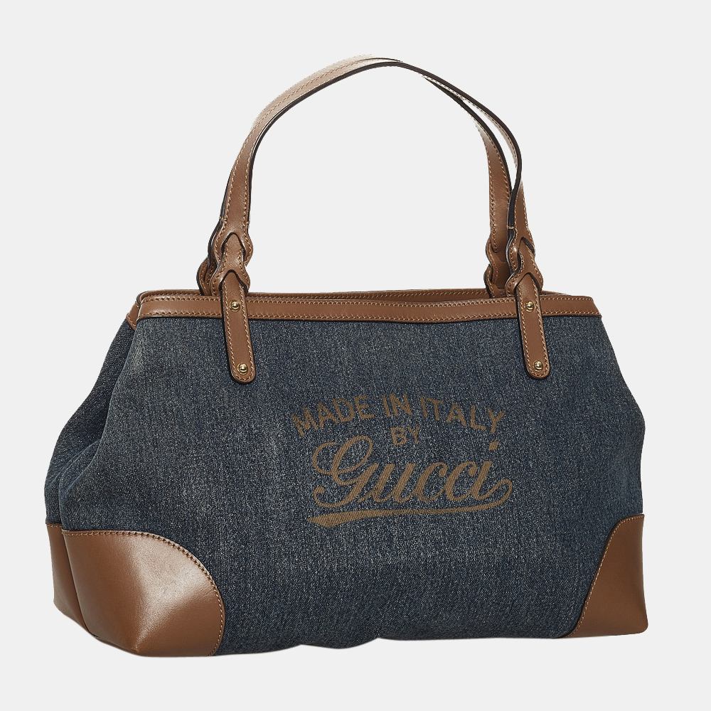 

Gucci Blue Craft Logo Handbag