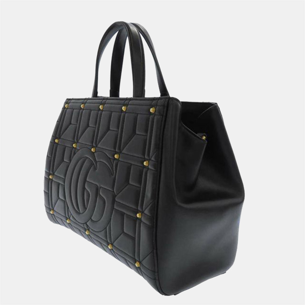 

Gucci Black GG Marmont Quilted Leather Satchel