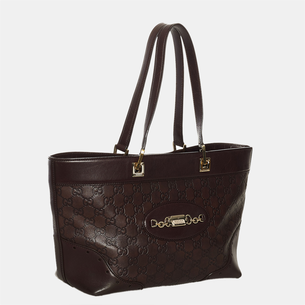 

Gucci Brown Guccissima Punch Tote