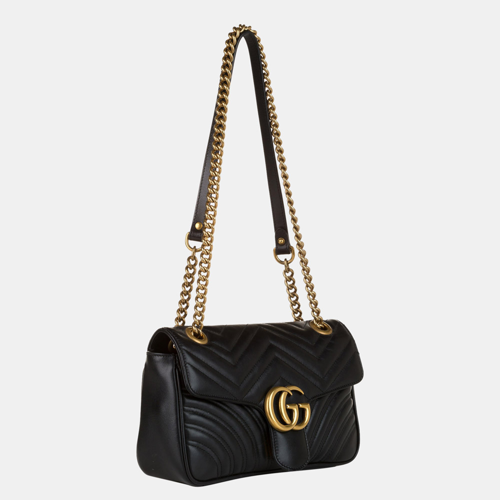 

Gucci Black GG Marmont Leather Crossbody Bag
