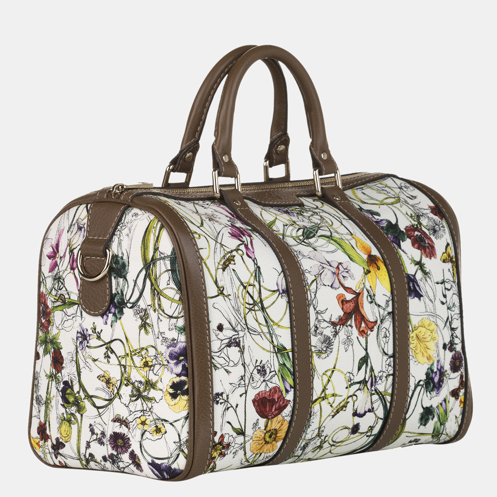 

Gucci White Flora Joy Satchel