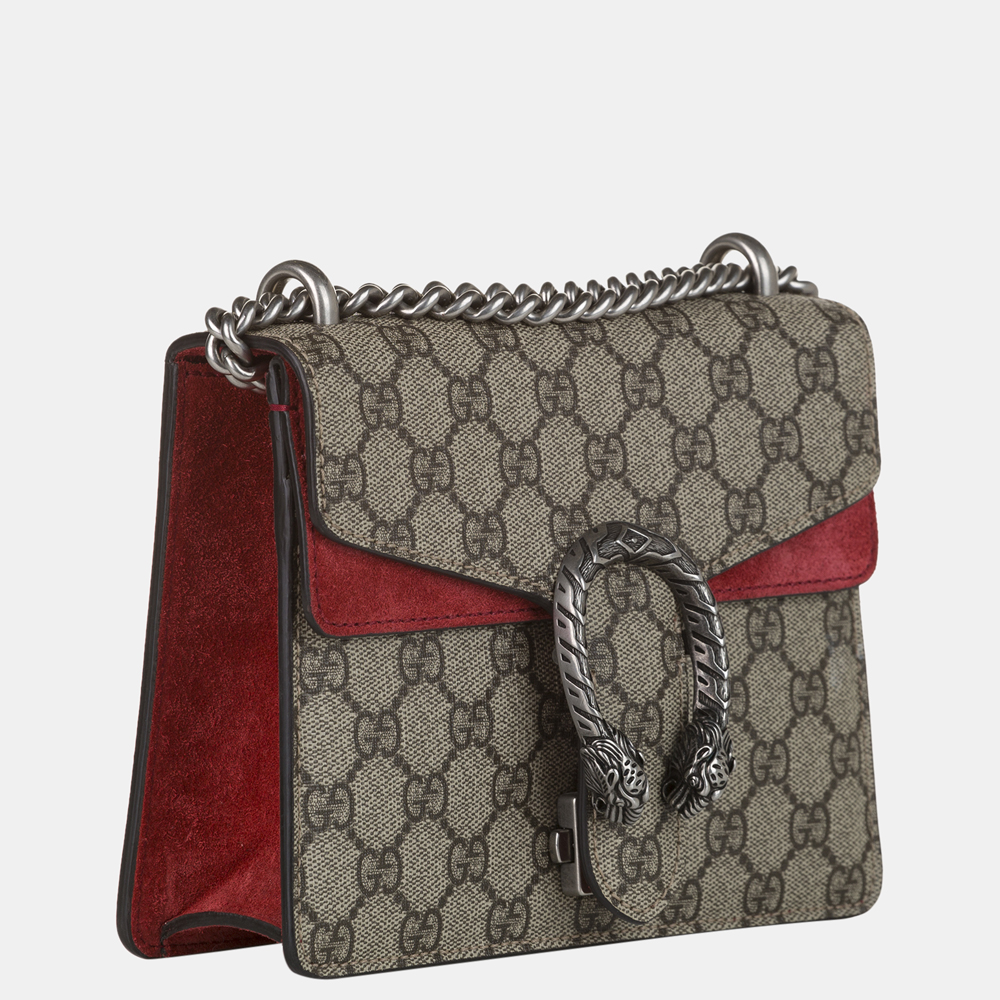 

Gucci Brown/Red Dionysus GG Supreme Crossbody Bag